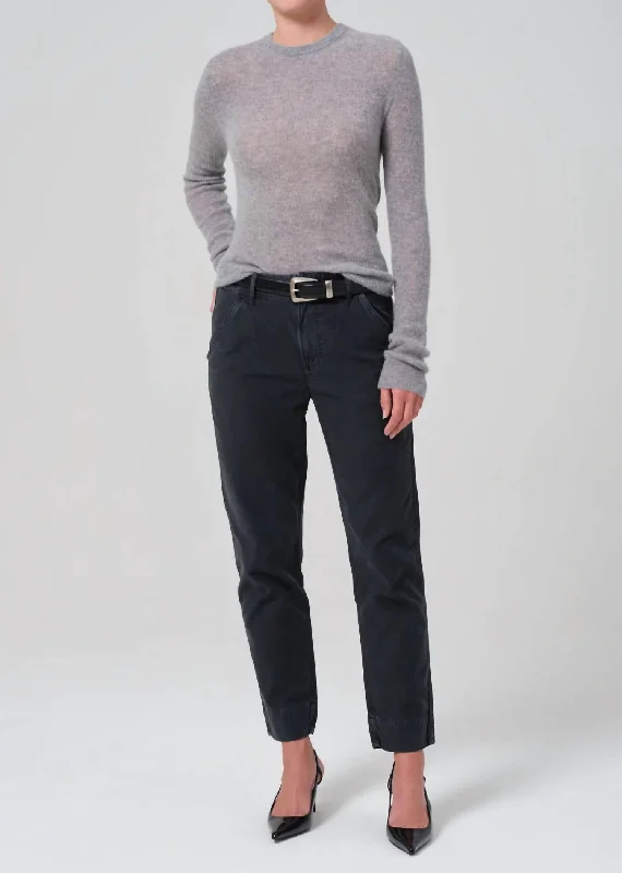 Cozy Essentials Wear Carter Utility Pants In Washed Black