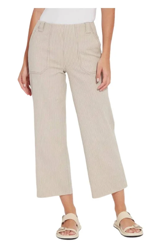 Relaxed Fit Wear Cropped Kate Pants In Khaki