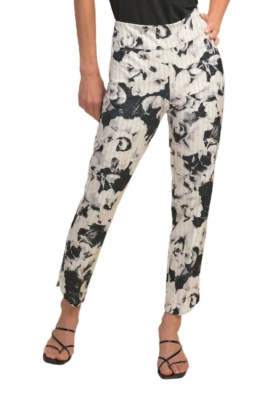 Relaxed Fit Wear Cropped Print Pants In Black/grey
