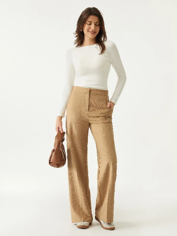 Elegant Casuals Effortless Slim Straight Leg Work Pants