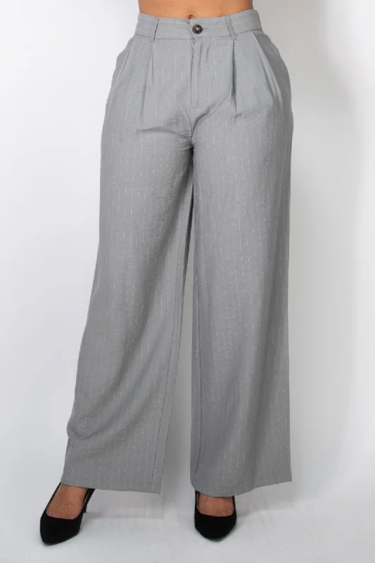 Cozy Apparel High-rise Stripe Wide Leg Pants