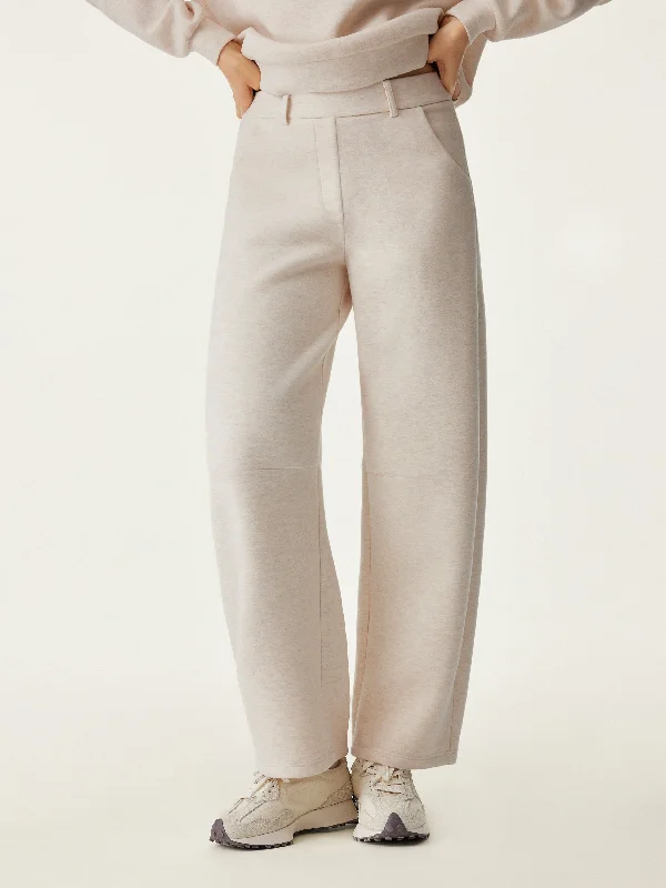 Soft Tops High Waisted Cozy Barrel Leg Pant