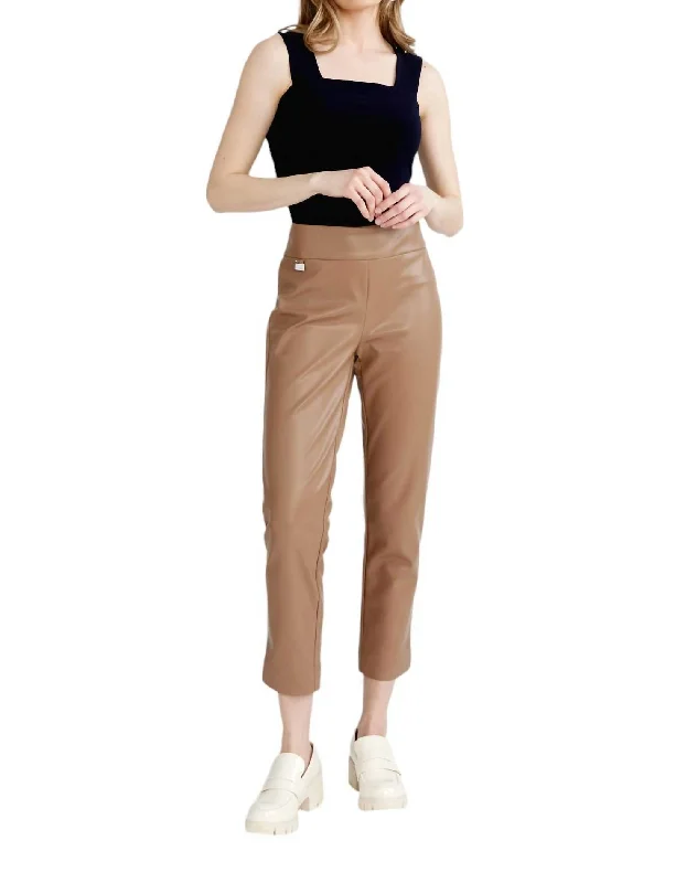 Elegant Dressing High-Waisted Cropped Pant In Tigers Eye
