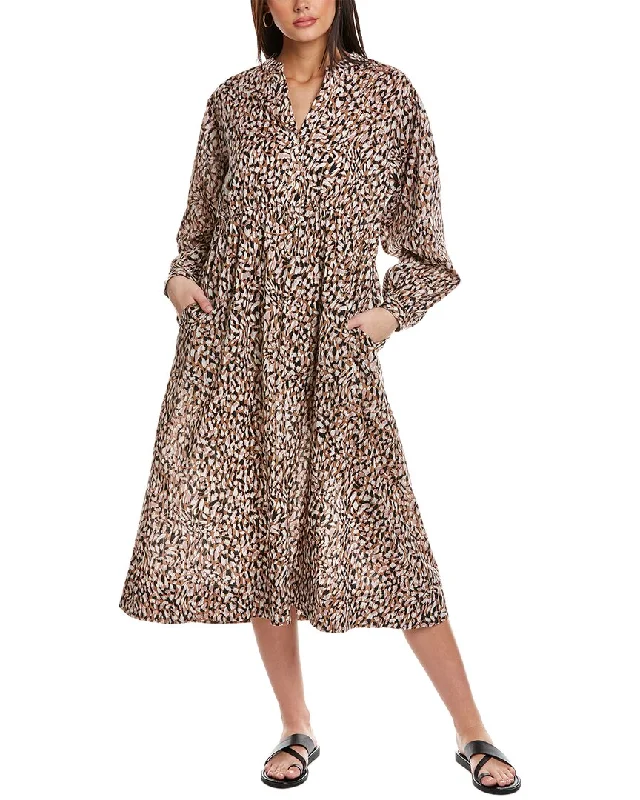Trendy Dresses Johnny Was Relaxed Henley Midi Dress