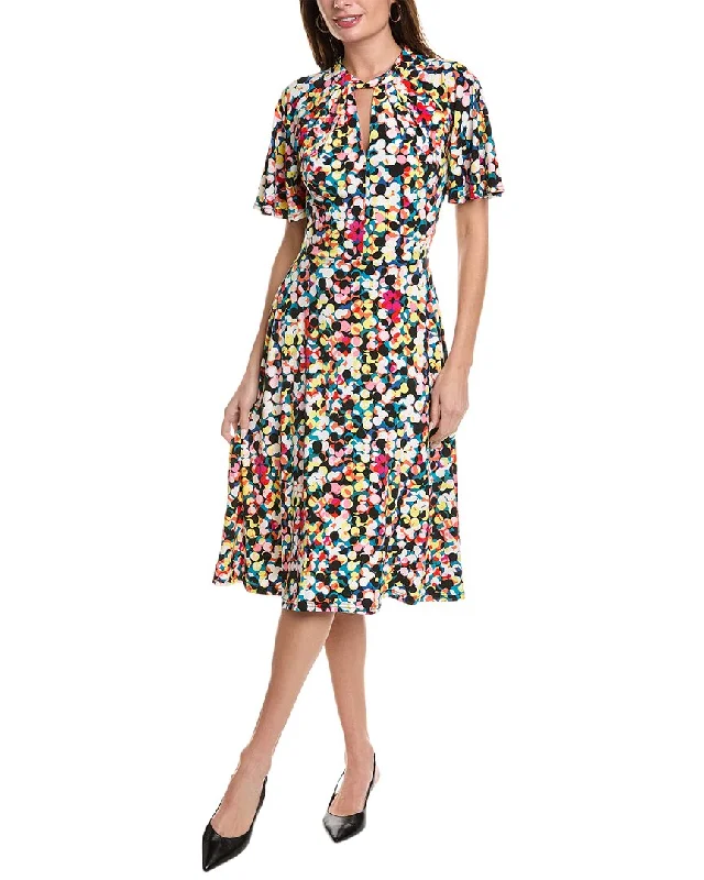 Casual Ease Leota Twisted Mock Neck Midi Dress
