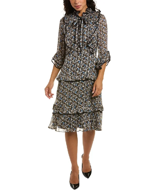 Trendy Comfort Wear Mikael Aghal Ruffle Midi Dress