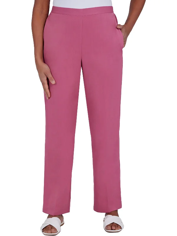 Effortless Outfits Plus Womens Traditional Fit Work Wear Straight Leg Pants