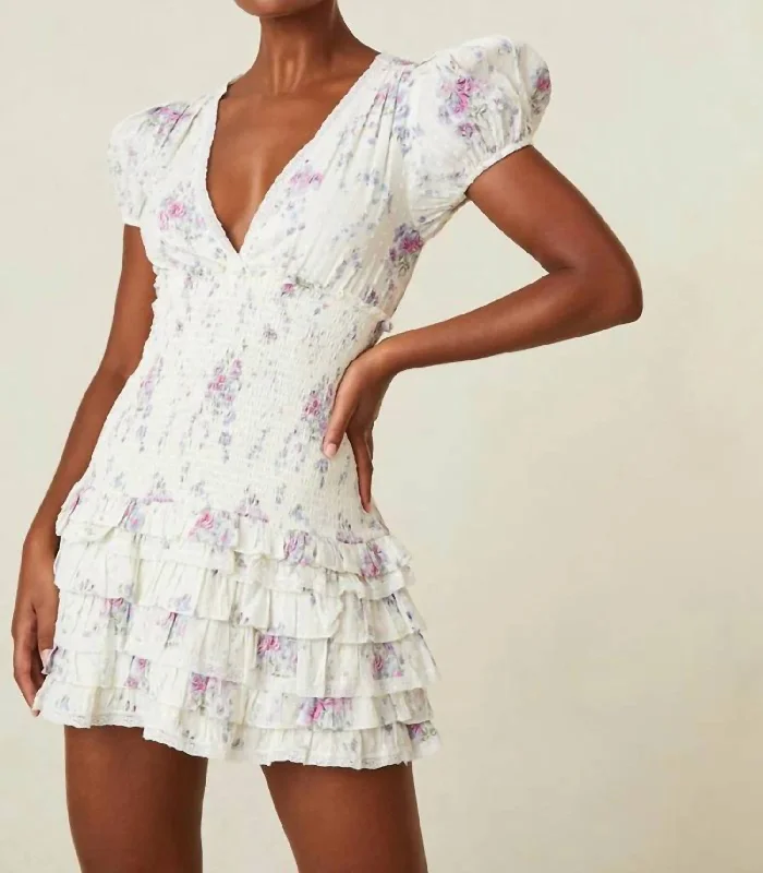 Relaxed Clothing Radia Mini Dress In Berry Medley