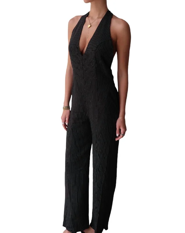 Cozy Fashions Reign Jumpsuit In Black