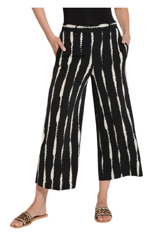 Comfortable Sweaters Rhea Wide Leg Crop Pants In Black