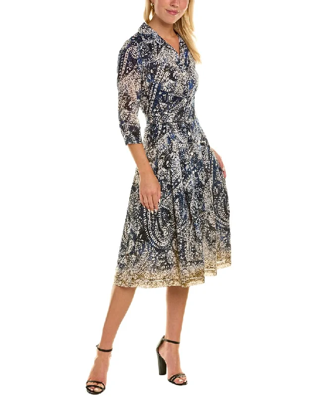 Cozy Fashions Samantha Sung Audrey 3 Silk Shirtdress