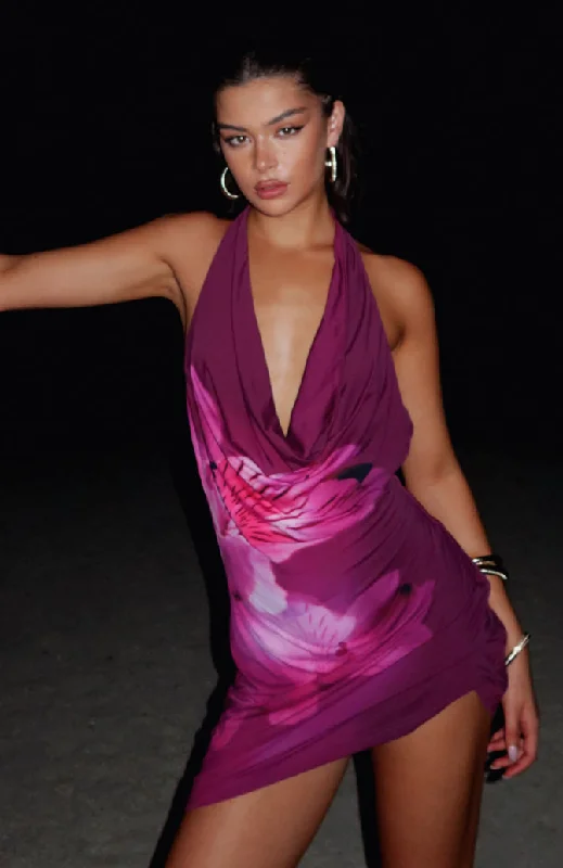 Easygoing Fashion Straight Through Mini Dress Berry Lush