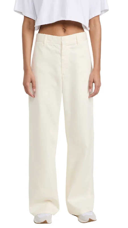 Cozy Lifestyle Super Wide Trouser In Ivory