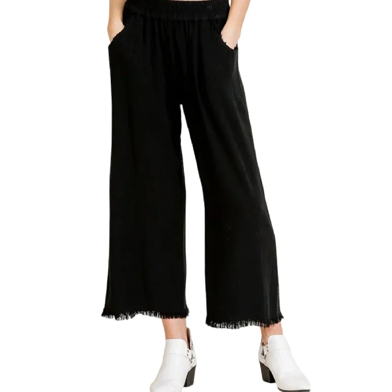 Relaxed Jackets Tamika Wide Leg Pants In Black