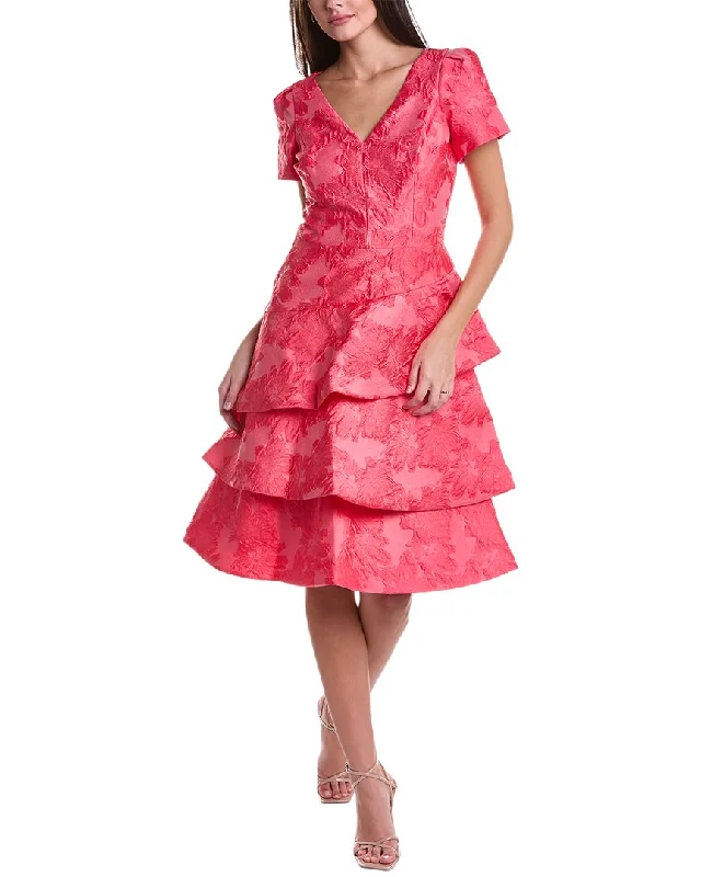 Cozy Chic Trends Teri Jon by Rickie Freeman Jacquard Cocktail Dress