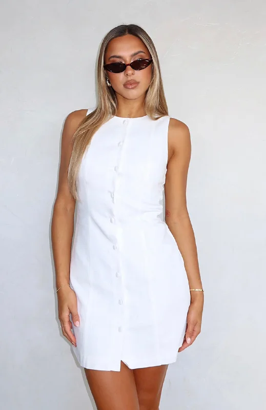 Sporty Wear They Don't Know Me Mini Dress White