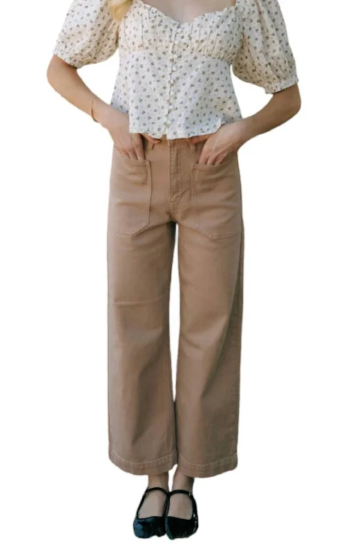 Cozy Knits Utility Pants In Latte