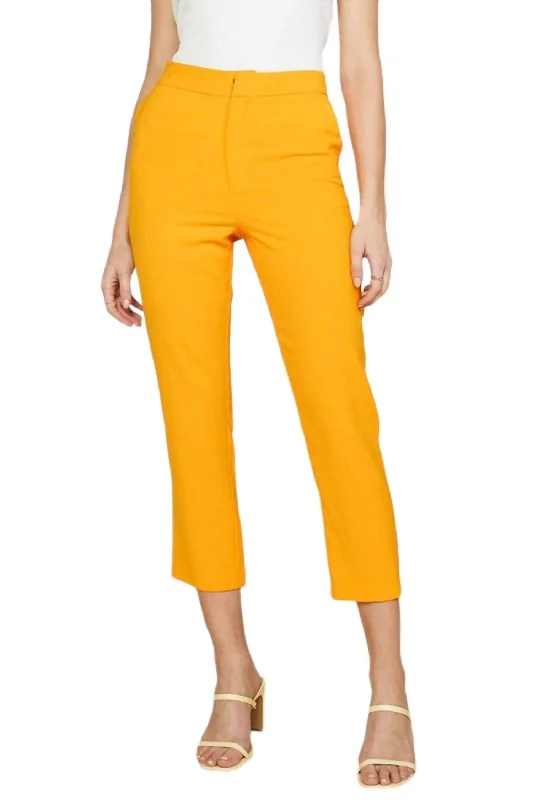 Elegant Casuals Welt Pocket Trousers In Yellow