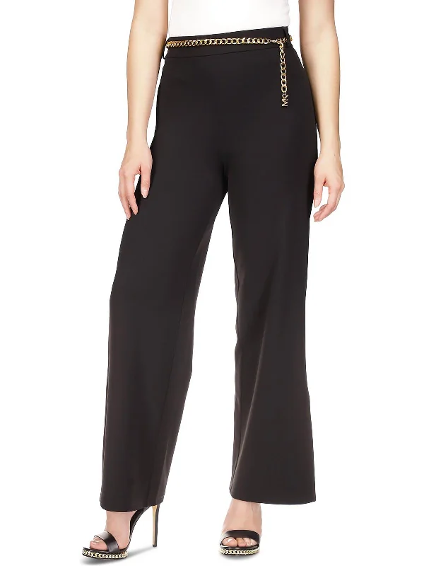 Classic Comfort Womens Crepe Dressy Wide Leg Pants
