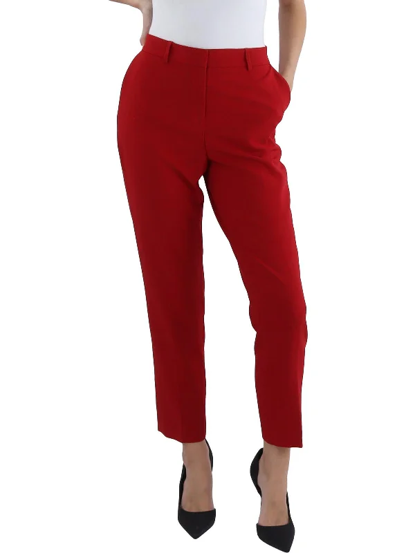 Sporty Comfort Womens Crepe Work Wear Ankle Pants