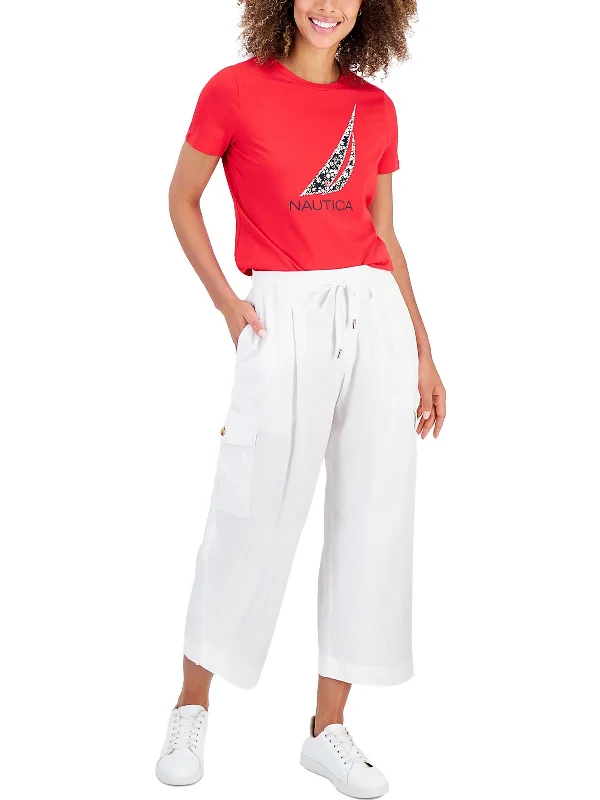 Casual Chic Outfits Womens High Rise Drawstring Cargo Pants