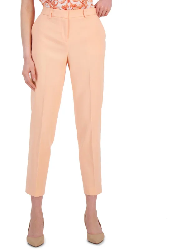 Breezy Comfort Womens High Rise Solid Straight Leg Pants