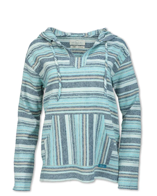Cozy Apparel STRIPED FLAX BLEND PULLOVER