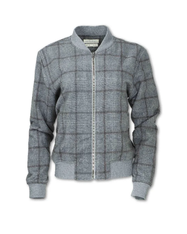 Comfortable Lounge Wear WOOL BLEND BOMBER JACKET