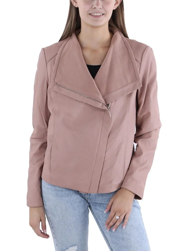 Easy Comfort Style Andreas Womens Leather Moto Motorcycle Jacket
