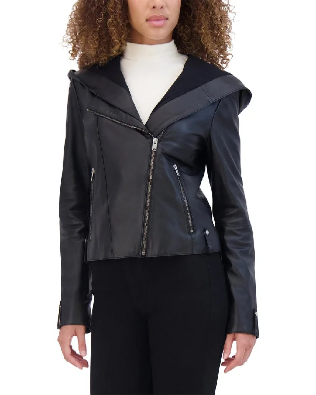 Relaxed Weekend Wear Andrew Marc Lunar Leather Coat