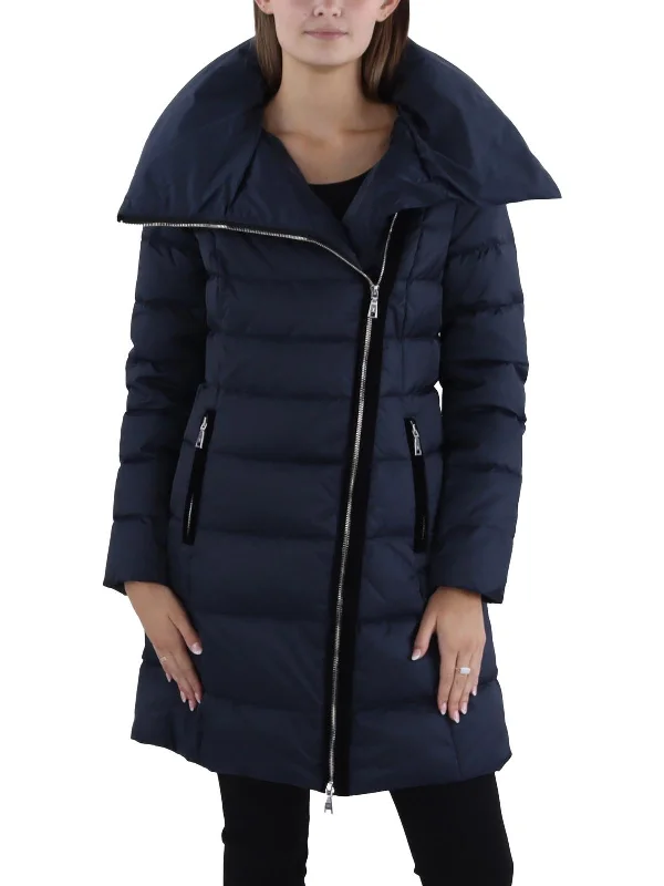Cozy Essentials Wear Brooklyn Womens Down Asymmetrical Puffer Coat