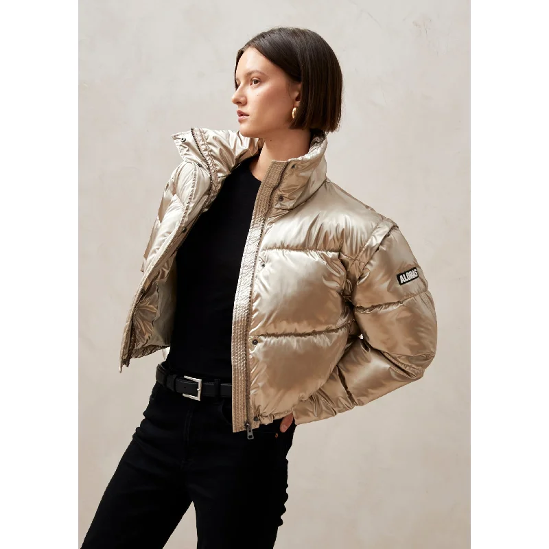 Breezy Outfits Chicago Gold Coat