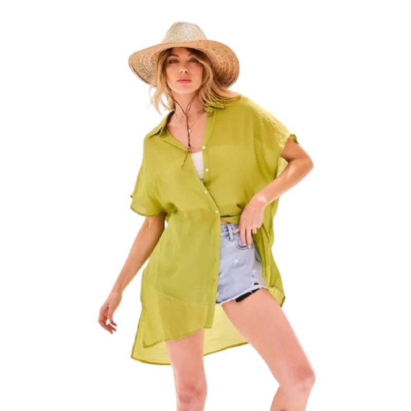 Stylish Fit Collar Neck Button Down Robe Oversize Jacket