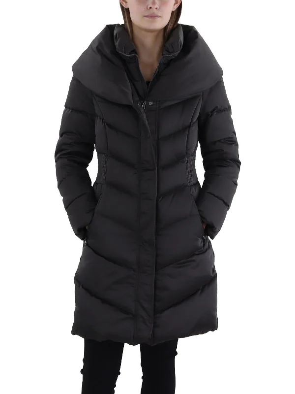 Comfortable Lounge Wear Genevieve Womens Water Resistant Collar Puffer Coat
