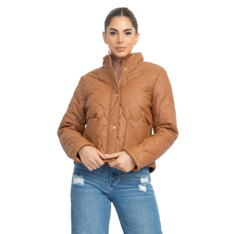 All-Day Outfits Mock Neck Quilted Jacket