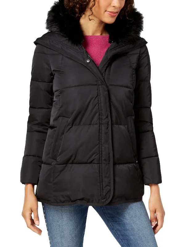 Cozy Fitting Morgan Womens Quilted Puffer Parka Coat