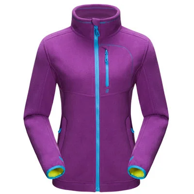 Relaxed Jackets Outdoors Hiking Fleece (Purple)