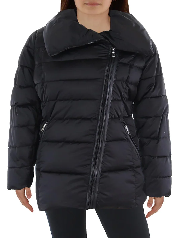 Timeless Outfits Plus Womens Insulated Asymmetric Puffer Jacket