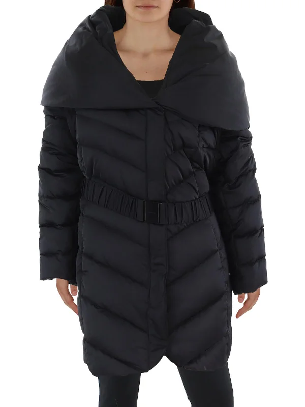 Cozy Fashions Plus Womens Insulated Shawl Collar Quilted Coat