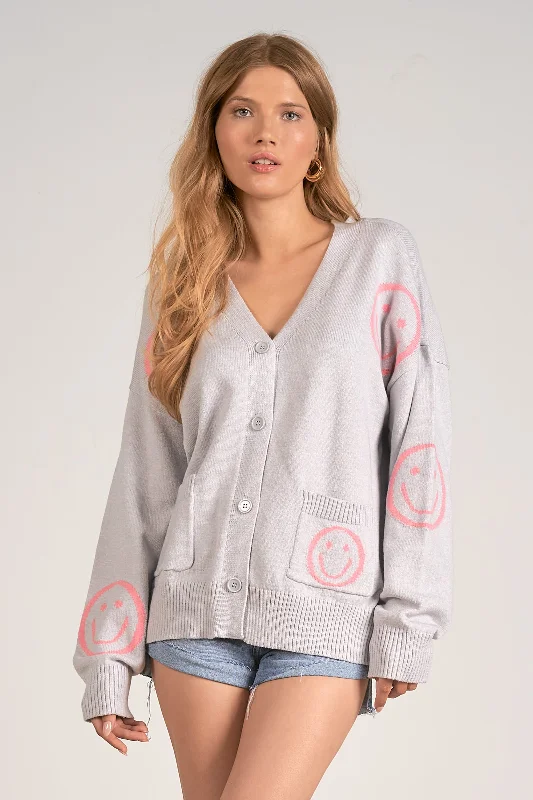 Easy-to-Wear Smiley Cardigan