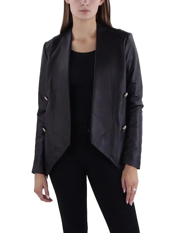Stylish Casuals Womens Leather Asymmetric Leather Jacket