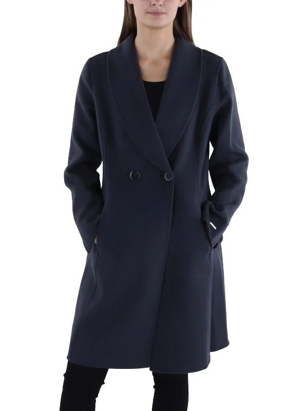 Breezy Outfits Womens Wool Blend Surplice Wrap Coat