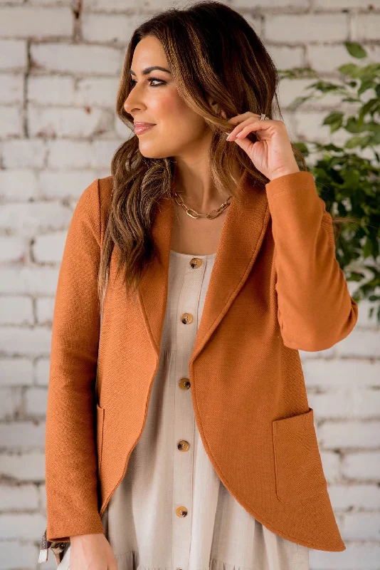 Chic Outfits Woven Pocket Blazer