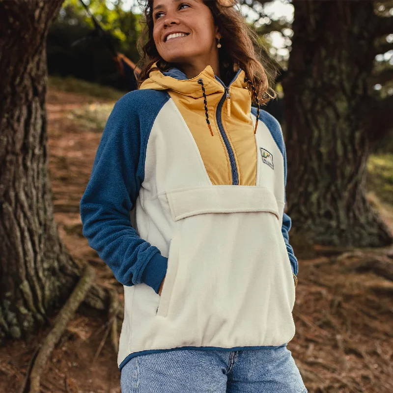 Sporty Wear Alexander Recycled Polar Hooded Fleece - Egret