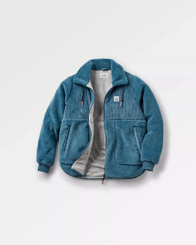 Trendy Layers Awaken Recycled Deep-Pile Sherpa Fleece - Washed Blue