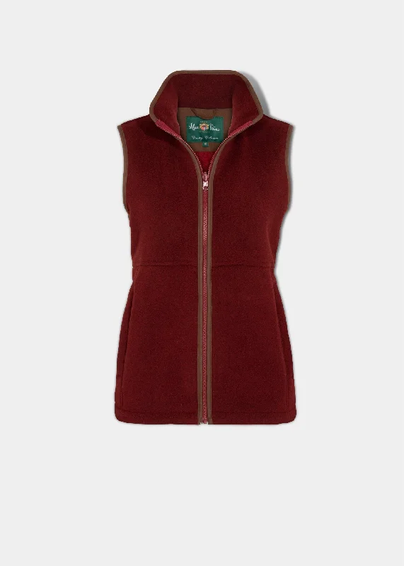 Casual Chic Outfits Aylsham Ladies Fleece Gilet In Bloodstone - Regular Fit