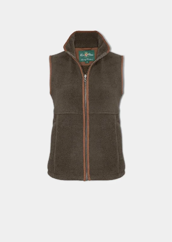 Cozy Fitting Aylsham Ladies Fleece Gilet In Green - Regular Fit