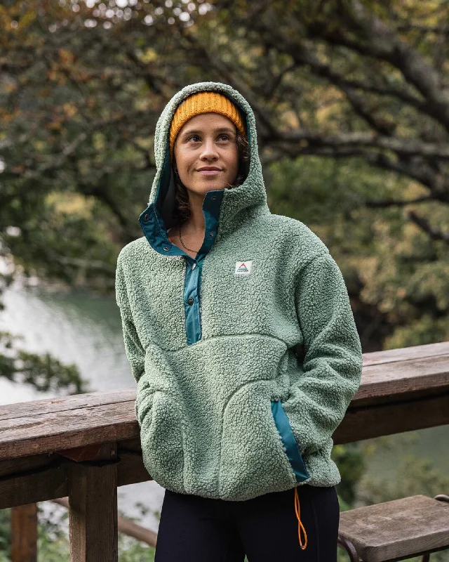 Easy Wear Chic Calla Hooded Recycled Polar-Lined Fleece - Pistachio