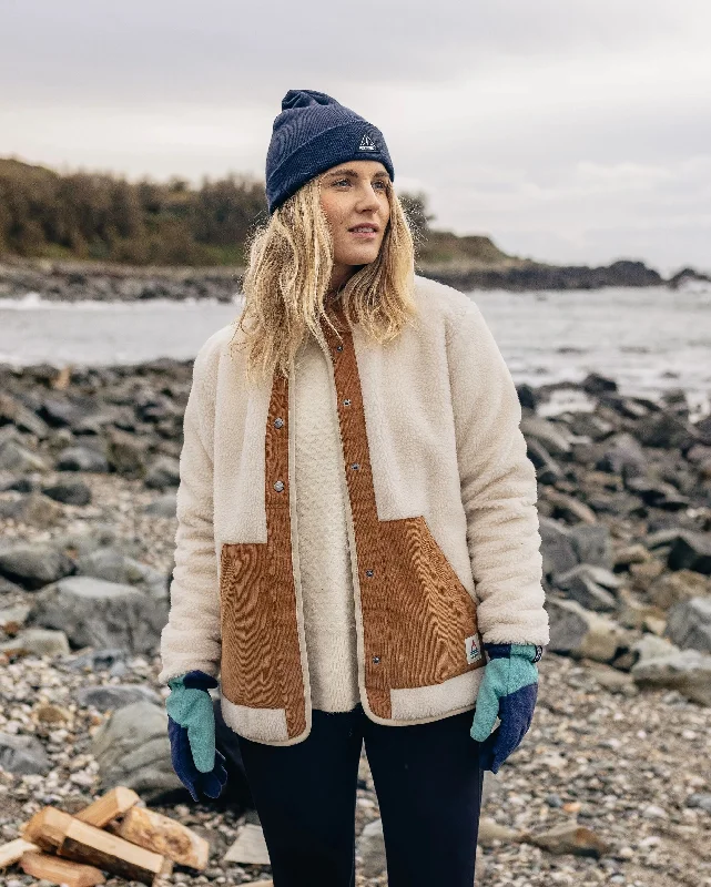 Relaxed Looks Clover Recycled Cotton-Lined Sherpa Fleece - Vintage White