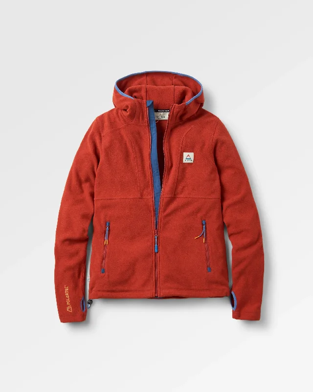 Soft Wearables Women's Crest Polartec® Fleece Hoodie - Red Ochre